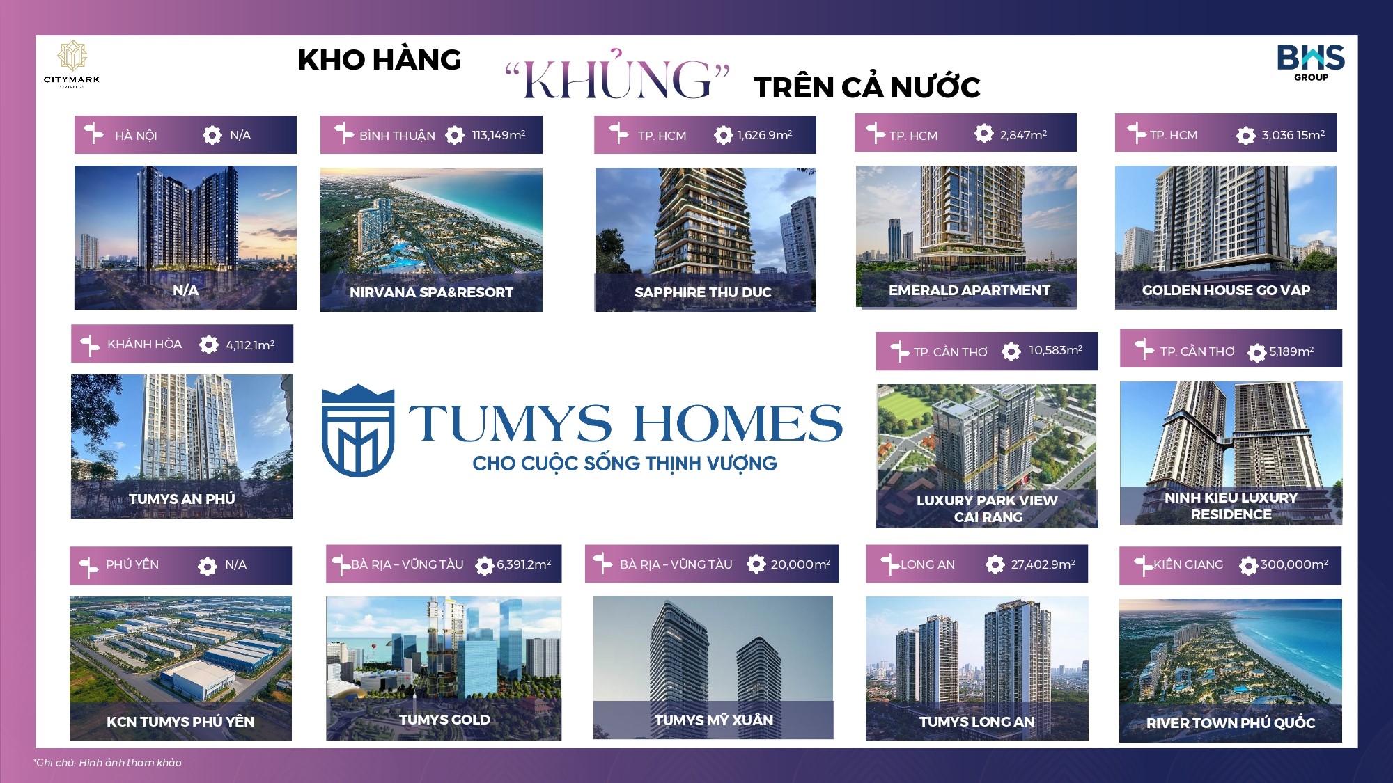 Các Dự án Của Chủ đầu Tư Tumys Homes