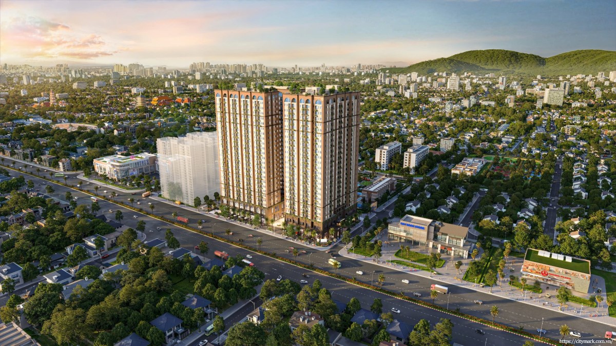 Mặt bằng Citymark Residence với 2 tòa tháp cao 25 tầng