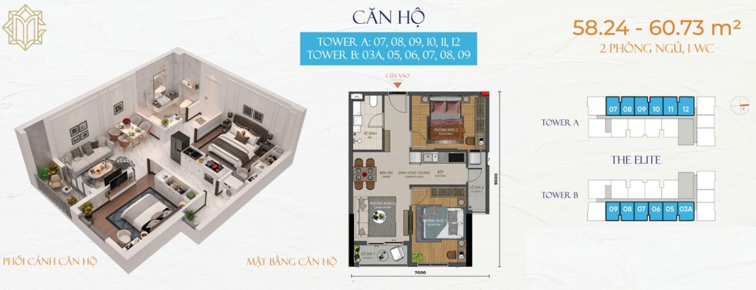 Hình ảnh Thiết Kế Căn Hộ Citymark Residence_2pn Và 1wc