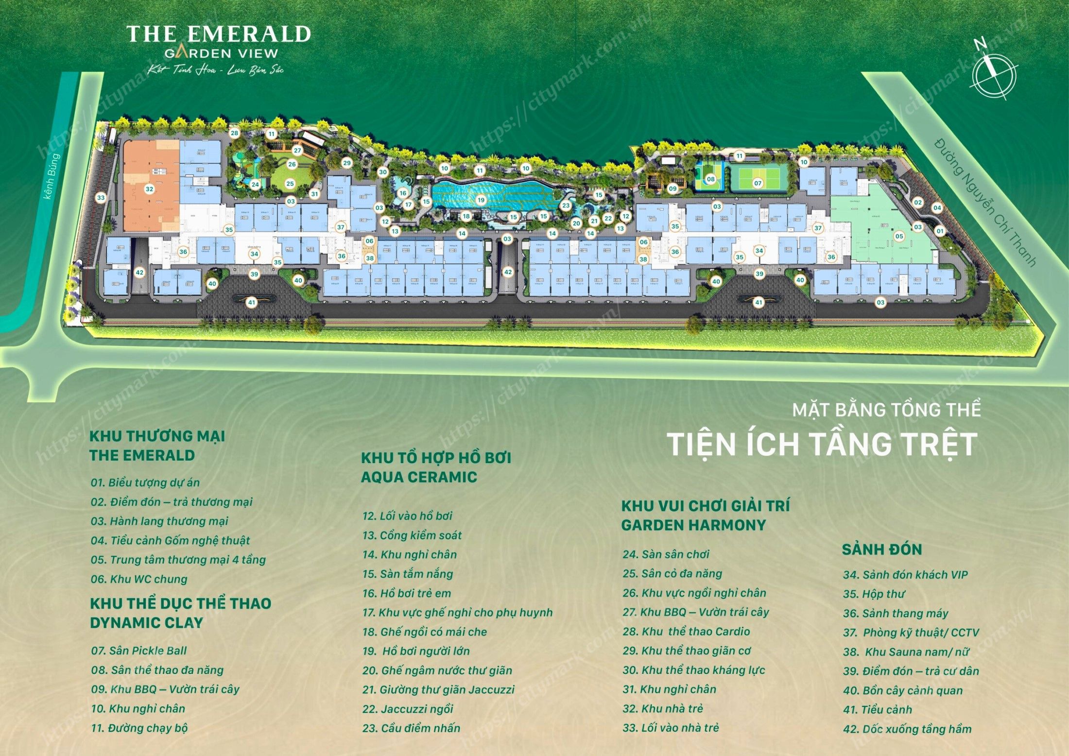 Tiện ích The Emerald Garden View_tầng Trệt