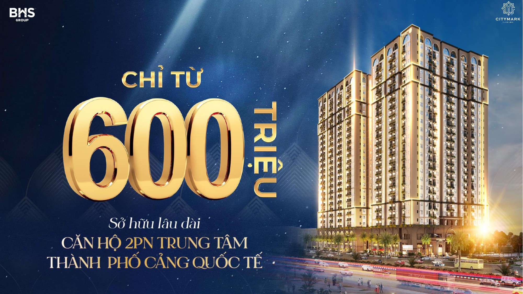 Giá Bán Citymark Residence Chỉ Từ 600 Triệu Căn Hộ 2 Phòng Ngủ Trung Tâm Phố Cảng Quốc Tế