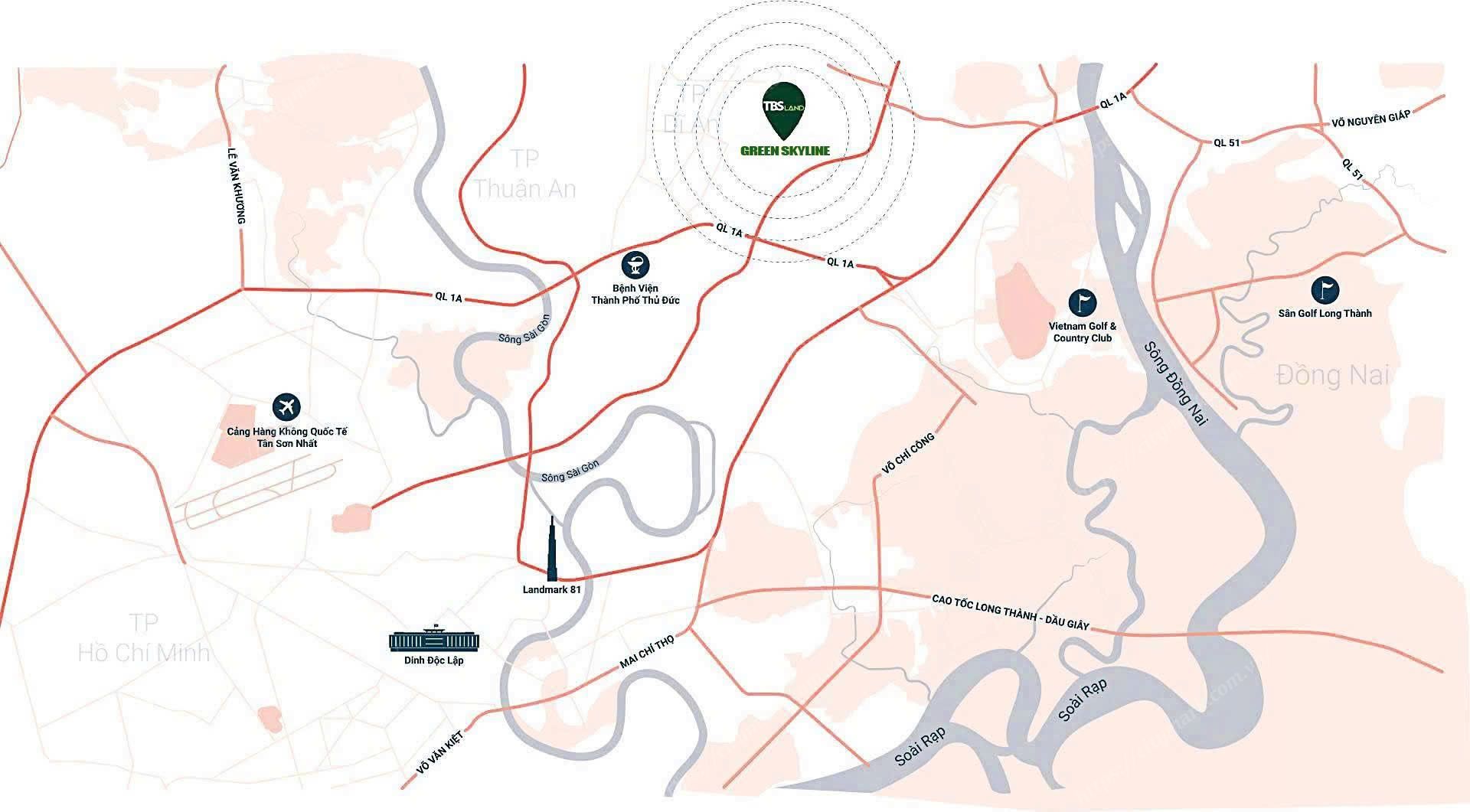 Vị Trí Green Skyline